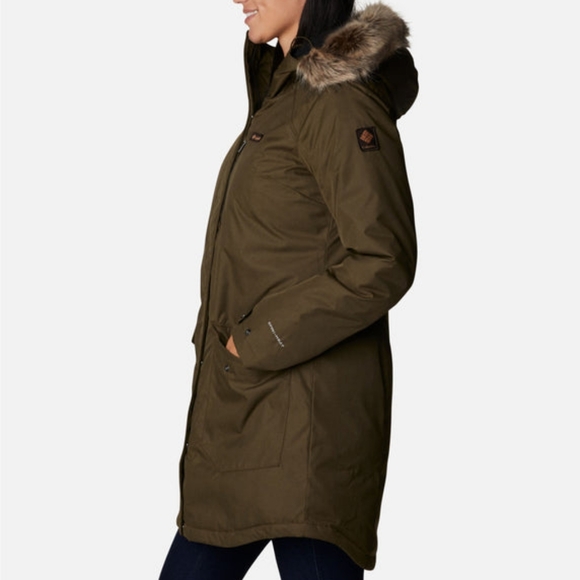 Columbia Women's Suttle Mountain Long Insulated Jacket (size XXL, olive green) - Picture 3 of 9